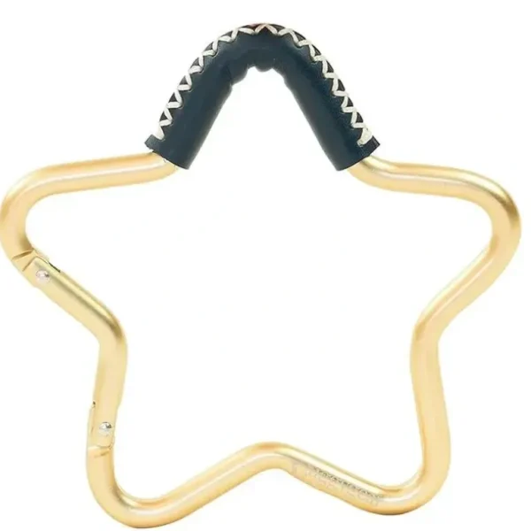 Kidco - Buggy Gear Star Hook by BUGGYGEAR Gold/Navy Leather - cutbabycare.com | baby boutique & care hub