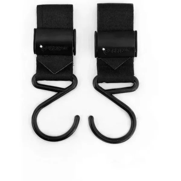Kidco - Buggygear Premium Anti-Slip Boutique Buggy Hooks, Matte Black, Set of 2 - cutbabycare.com | baby boutique & care hub