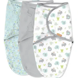 Kids Ii - 3Pk Swaddleme Original Swaddle, Jungle Drops - cutbabycare.com | baby boutique & care hub