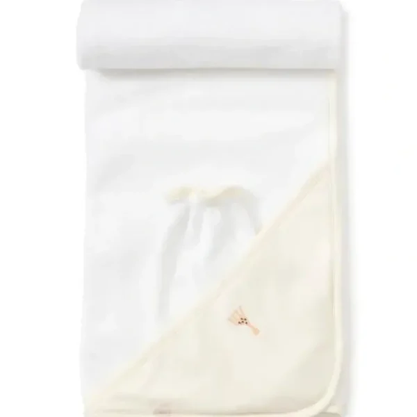 Kissy Kissy - Sophie La Girafe Hooded Towel & Mitt Set, Ecru - cutbabycare.com | baby boutique & care hub