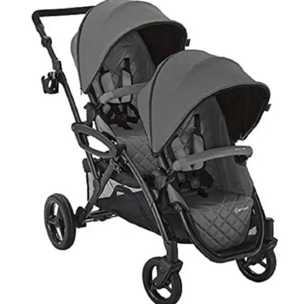 Kolcraft - ContoursOptionsElite V2 Double Stroller, Charcoal - cutbabycare.com | baby boutique & care hub