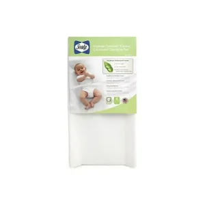 Kolcraft - Sealy Soybean Comfort 3-Sided Contour Diaper Changing Pad, White - cutbabycare.com | baby boutique & care hub