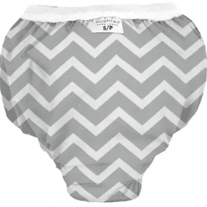Kushies Taffeta Waterproof Training Pant, Grey Chevron - cutbabycare.com | baby boutique & care hub