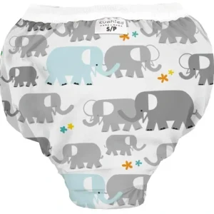 Kushies Taffeta Waterproof Training Pant, White Elephant - cutbabycare.com | baby boutique & care hub