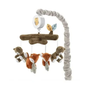 Lambs & Ivy - Sierra Sky Brown Bear/Fox Musical Baby Crib Mobile Soother Toy - cutbabycare.com | baby boutique & care hub