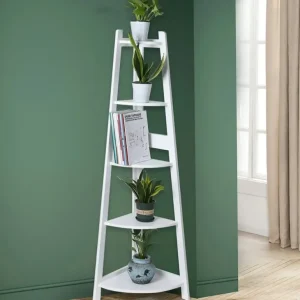 Levede 5 Tier Corner Shelf Wooden Storage Home Display Rack Plant Stand White - cutbabycare.com | baby boutique & care hub
