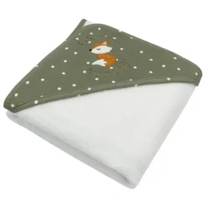 Living Textiles Baby Infant Cotton Hooded Bathtime Drying Towel Forest Retreat - cutbabycare.com | baby boutique & care hub