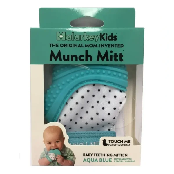 Malarkey Kids Munch Mitt Aqua Blue - cutbabycare.com | baby boutique & care hub