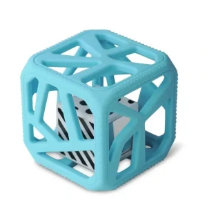 Malarkey Kids Soft Chewing Cube Baby/Infant 3m+ Sensory Rattle/Teether Toy Blue - cutbabycare.com | baby boutique & care hub