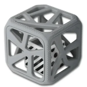 Malarkey Kids Soft Chewing Cube Baby/Infant 3m+ Sensory Rattle/Teether Toy Grey - cutbabycare.com | baby boutique & care hub
