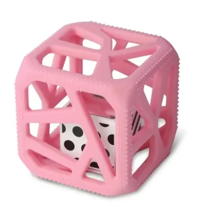 Malarkey Kids Soft Chewing Cube Baby/Infant 3m+ Sensory Rattle/Teether Toy Pink - cutbabycare.com | baby boutique & care hub
