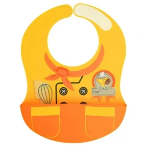 Marcus & Marcus Little Chef Wide Bib Food Catcher Baby/Toddler 6m+ Loal Orange - cutbabycare.com | baby boutique & care hub