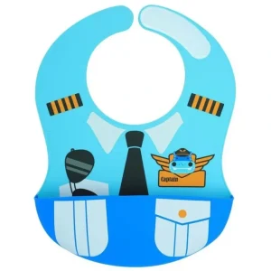 Marcus & Marcus Little Pilot Wide Bib Food Catcher Baby/Toddler 6m+ Lucas Blue - cutbabycare.com | baby boutique & care hub