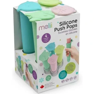 Melii - Silicone Push Pops, 4-Pack Popsicle Molds, Shark, Bear, Bulldog & Cat - cutbabycare.com | baby boutique & care hub