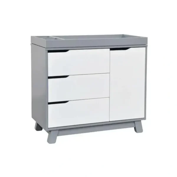 Million Dollar Baby - Babyletto Hudson 3-Drawer Changer Dresser with Removable Changing Tray, Grey/White - cutbabycare.com | baby boutique & care hub