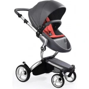 Mima - Xari Stroller Aluminum Chassis, Black Seat Box & Coral Red Starter Pack - cutbabycare.com | baby boutique & care hub