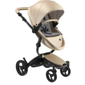 Mima - Xari Stroller Black Chassis, Champagne Seat Box & Snow White Starter Pack - cutbabycare.com | baby boutique & care hub