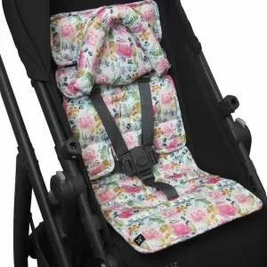 Mini Pram Liner With Adjustable Head Support - Floral Delight - cutbabycare.com | baby boutique & care hub