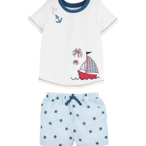 Mud Pie - Baby Boy Sailboat Short Set - cutbabycare.com | baby boutique & care hub