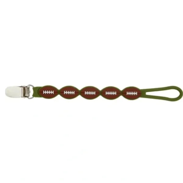 Mud Pie - Football Silicone Pacy Strap - cutbabycare.com | baby boutique & care hub