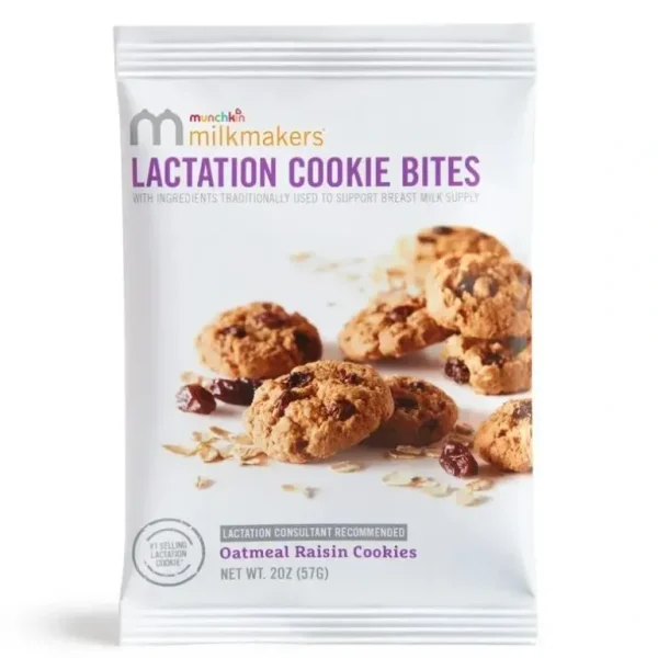 Munchkin - Milkmakers Lactation Cookie Bites, Oatmeal Raisin, 1 Count - cutbabycare.com | baby boutique & care hub