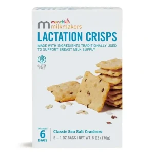 Munchkin - Milkmakers Lactation Crisps for Nursing, Breastfeeding and Pumping Moms, Gluten and Fenugreek Free, Sea Salt - cutbabycare.com | baby boutique & care hub