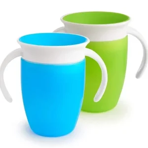 Munchkin - 2Pk Miracle 360° Trainer Cup, Blue/Green - cutbabycare.com | baby boutique & care hub