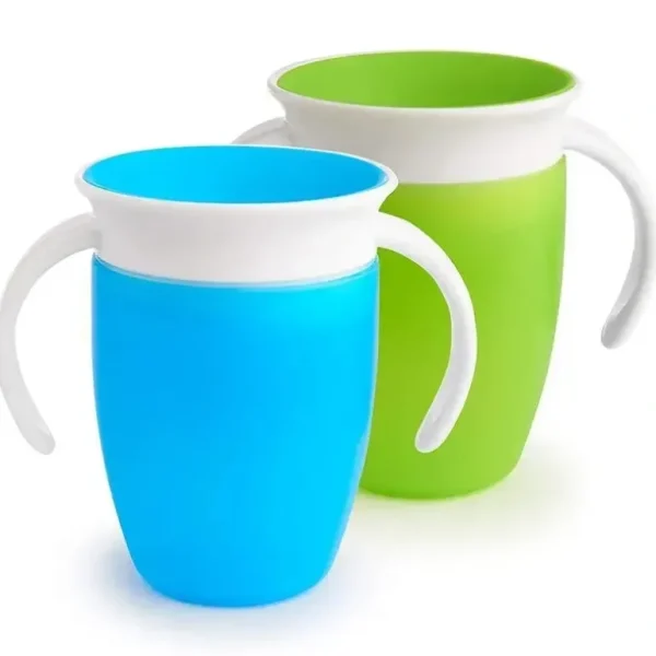 Munchkin - 2Pk Miracle 360° Trainer Cup, Blue/Green - cutbabycare.com | baby boutique & care hub