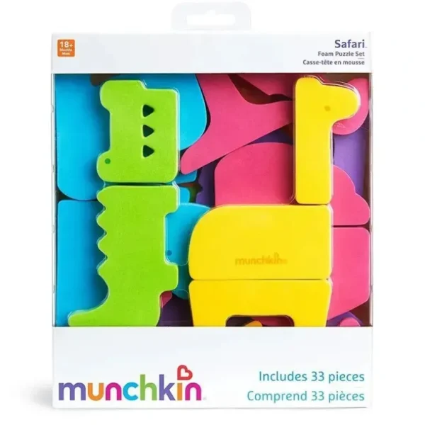 Munchkin Safari Foam Puzzle Bath Toy, 33 Piece Set - cutbabycare.com | baby boutique & care hub