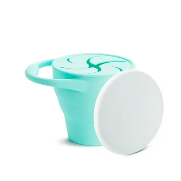 Munchkin Spill-proof Toddler Snack Catcher Container With Soft Flaps - Mint - cutbabycare.com | baby boutique & care hub