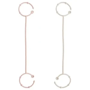 Mushie - Adjustable Silicone Strap 2-Pack, Blush/Shifiting Sand - cutbabycare.com | baby boutique & care hub