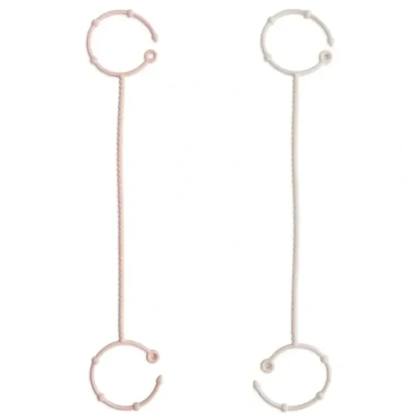 Mushie - Adjustable Silicone Strap 2-Pack, Blush/Shifiting Sand - cutbabycare.com | baby boutique & care hub