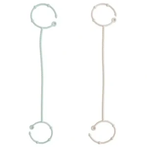 Mushie - Adjustable Silicone Strap 2-Pack, Cambridge Blue/Shifiting Sand - cutbabycare.com | baby boutique & care hub