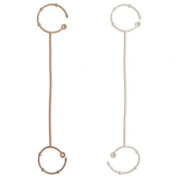 Mushie - Adjustable Silicone Strap 2-Pack, Natural/Shifiting Sand - cutbabycare.com | baby boutique & care hub