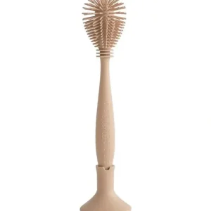 Mushie - Baby Bottle Brush, Soft Silicone with Suction Base, Natural - cutbabycare.com | baby boutique & care hub