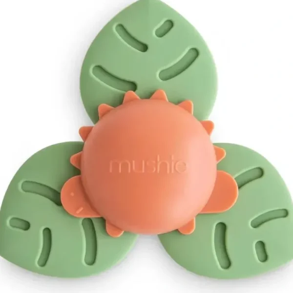 Mushie - Dino Suction Spinner Toy for Bath & Play - cutbabycare.com | baby boutique & care hub