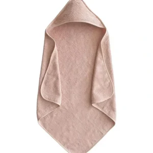 Mushie - Organic Cotton Baby Hooded Towel, Blush - cutbabycare.com | baby boutique & care hub