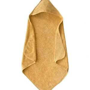 Mushie - Organic Cotton Baby Hooded Towel, Fall Yellow - cutbabycare.com | baby boutique & care hub