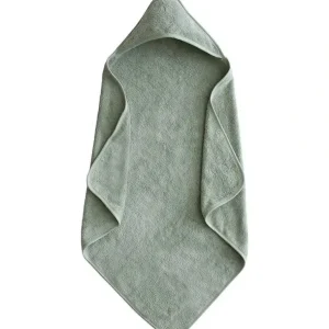 Mushie - Organic Cotton Baby Hooded Towel, Moss - cutbabycare.com | baby boutique & care hub