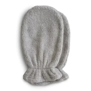 Mushie - 2Pk Baby Bath Mitt, Gray - cutbabycare.com | baby boutique & care hub