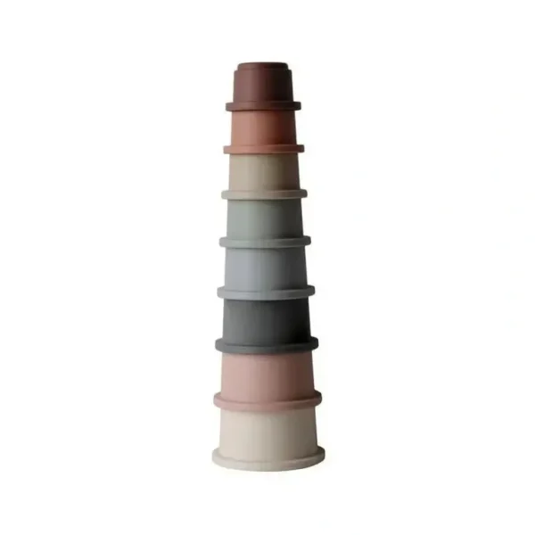 Mushie - Stacking Cups baby Toy | Made In Denmark (Original) - cutbabycare.com | baby boutique & care hub