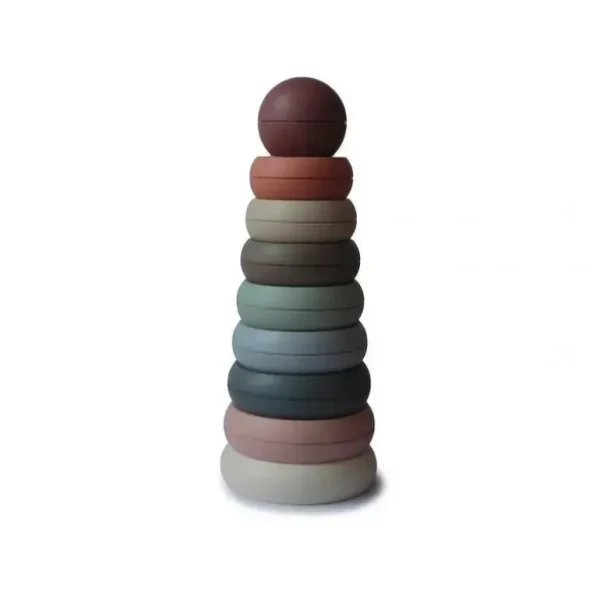 Mushie - Stacking Rings Baby Toy | Made In Denmark (Original) - cutbabycare.com | baby boutique & care hub