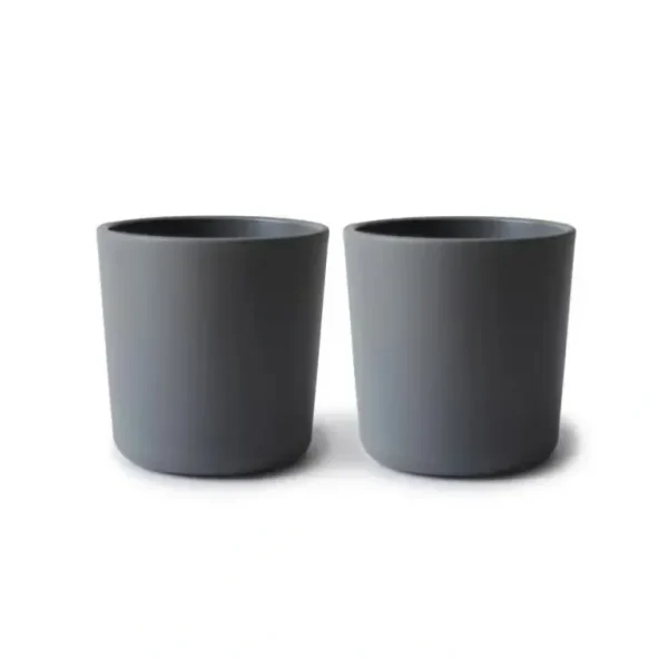 Mushie Dinnerware Cup - Set Of 2 (Smoke) - cutbabycare.com | baby boutique & care hub