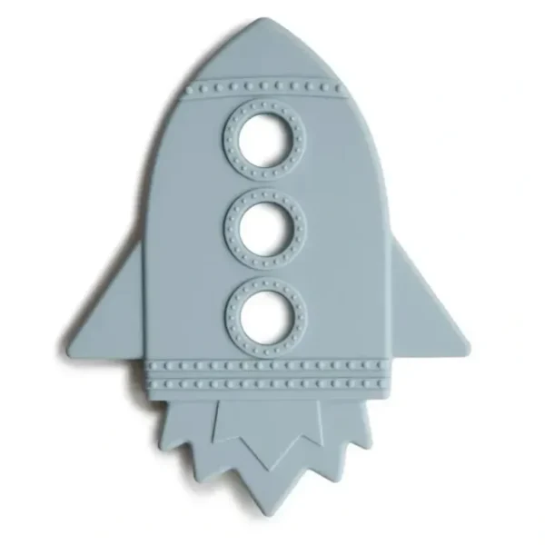 Mushie Silicone Baby Teether Rocket Cloud - cutbabycare.com | baby boutique & care hub