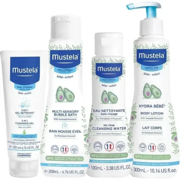 Mustela - 4Pk Baby Bath Time Essentials Gift Set - cutbabycare.com | baby boutique & care hub