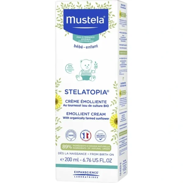 Clearance MUSTELA Stelatopia Emollient Baby Cream 200ml - cutbabycare.com | baby boutique & care hub Health Safety