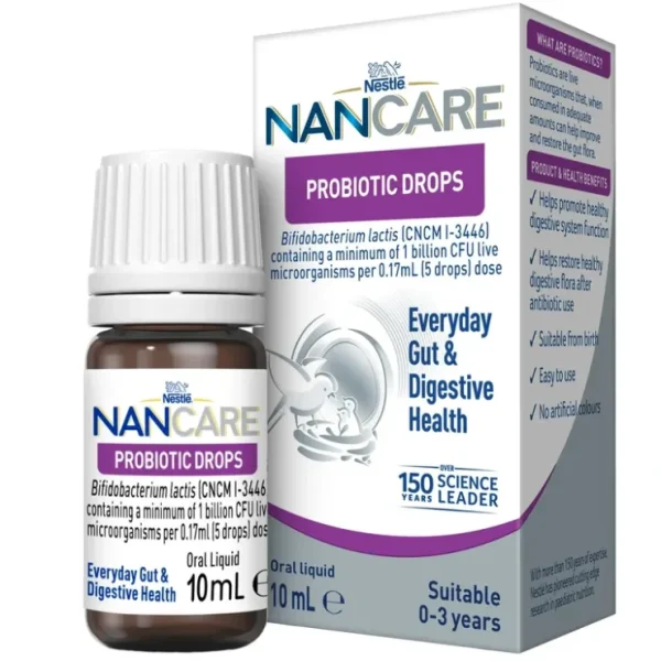 Sale Nan Care Probiotic Drops Everyday Gut & Digestive Health 10ml - cutbabycare.com | baby boutique & care hub Health Safety