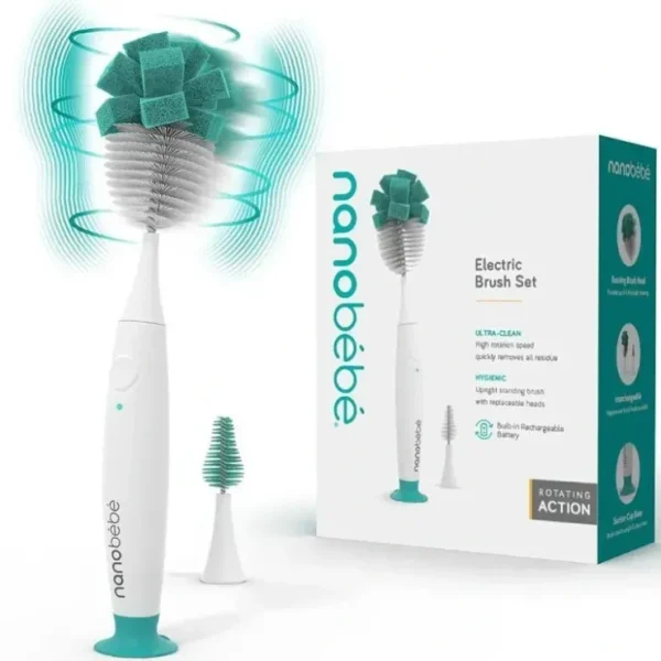 Online Nanobebe - E-Brush Baby Bottle Cleaner, Electric Bottle Cleaning Brush - cutbabycare.com | baby boutique & care hub Shop All