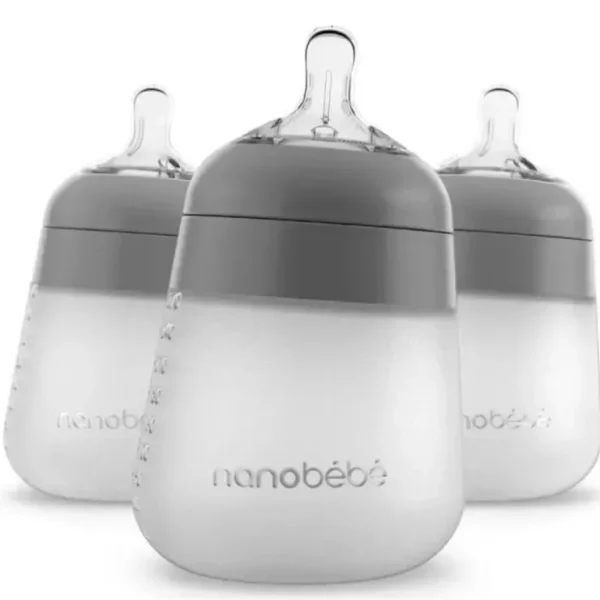 Sale Nanobebe - 9Oz 3Pk Flexy Silicone Baby Bottle, Grey - cutbabycare.com | baby boutique & care hub Shop All