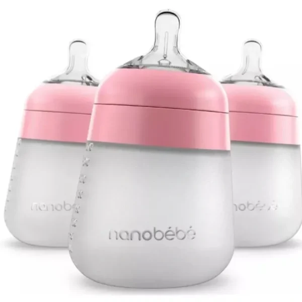 Fashion Nanobebe - 3Pk Pink Flexy Silicone Baby Bottle, 9Oz - cutbabycare.com | baby boutique & care hub Shop All